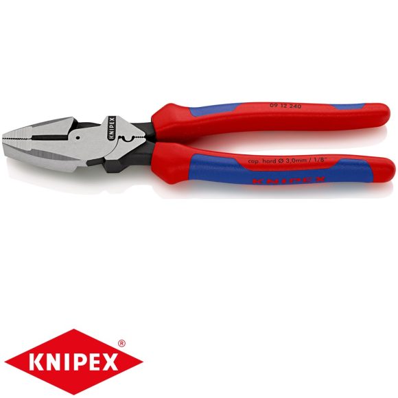 Knipex 09 12 240 erő kombinált fogó ("Lineman's Pliers" Amerikai modell, 240 mm)