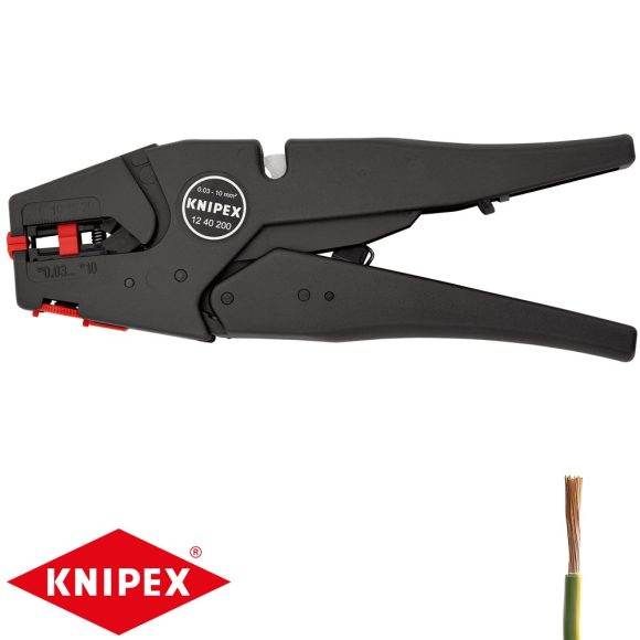 Knipex 12 40 200 önbeálló huzalcsupaszító fogó (0,03-10 mm2)(200 mm)