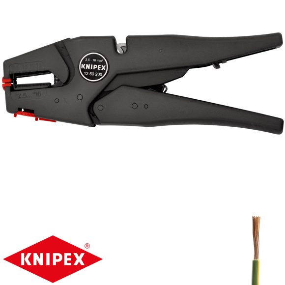 Knipex 12 50 200 önbeálló huzalcsupaszító fogó (2,5-16 mm2)(200 mm)