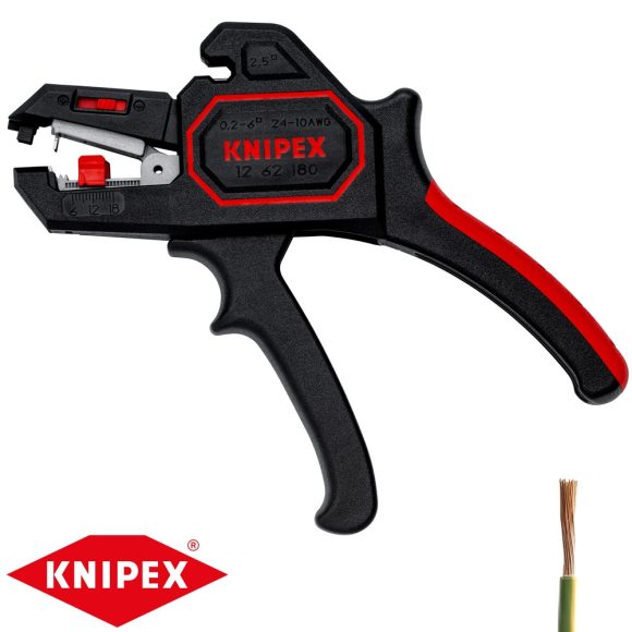 Knipex 12 62 180  automatikus huzalcsupaszító fogó (0,2-6 mm2)(180 mm)