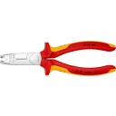 Knipex 13 46 165 csupaszító-köpenyeltávolító fogó oldalvágóval (VDE, 165 mm)