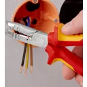 Knipex 13 46 165 csupaszító-köpenyeltávolító fogó oldalvágóval (VDE, 165 mm)