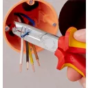 Knipex 13 46 165 csupaszító-köpenyeltávolító fogó oldalvágóval (VDE, 165 mm)