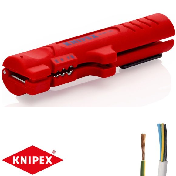 Knipex 16 64 125  kábelcsupaszító szerszám lapos és kerek kábelekhez (125 mm)