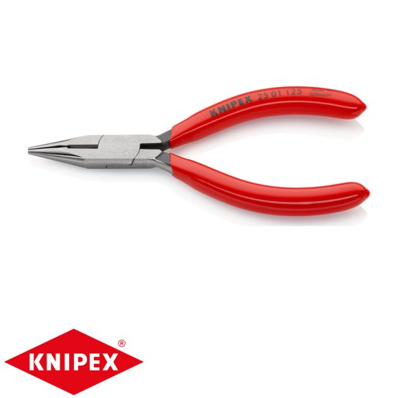 Knipex 25 01 125 félkerek csőrű fogó vágóéllel (125 mm)