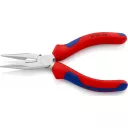 Knipex 25 05 140 félkerek csőrű fogó vágóéllel (krómozott, 140 mm)