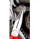Knipex 25 05 160 félkerek csőrű fogó vágóéllel (krómozott, 160 mm)