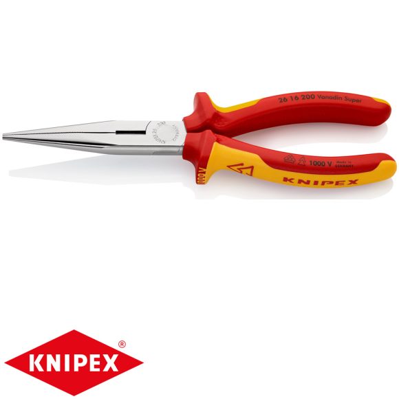 Knipex 26 16 200 fékerek csőrű fogó vágóéllel (VDE, 200 mm)