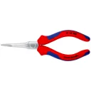 Knipex 31 25 160 tűhegyű hosszú hajlított laposfogó, krómozott, 2K nyél (160 mm)