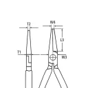 Knipex 32 31 135 Laposfogó lefele hajlított csúccsal (40°) - 135 mm