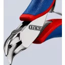 Knipex 35 42 115 elektronikai markoló fogó (45° hajlított félkerek hegyes pofával)(115 mm)