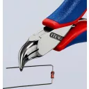 Knipex 35 42 115 elektronikai markoló fogó (45° hajlított félkerek hegyes pofával)(115 mm)