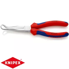   Knipex 38 95 200 félkerek csőrű fogó kerek komponensekhez (krómozott 200 mm)