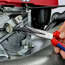 Knipex 38 95 200 félkerek csőrű fogó kerek komponensekhez (krómozott 200 mm)