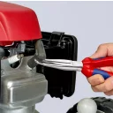 Knipex 38 95 200 félkerek csőrű fogó kerek komponensekhez (krómozott 200 mm)