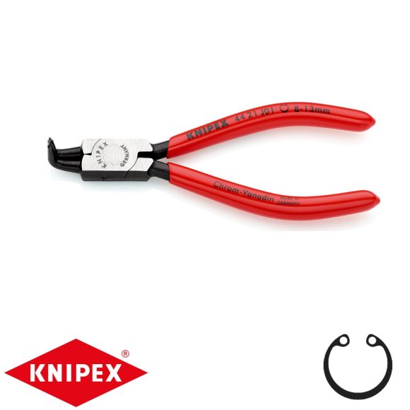 Knipex 44 21 J01 Seeger-gyűrű fogó (belső 8-13 mm, 90 fokos, 130 mm)