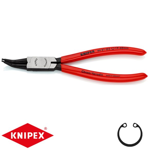 Knipex 44 31 J22 Seeger-gyűrű fogó (belső 19-60 mm, 45 fokos, 180 mm)