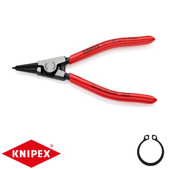 Knipex 46 11 A0 Seeger-gyűrű fogó (külső 3-10 mm, egyenes, 140 mm)