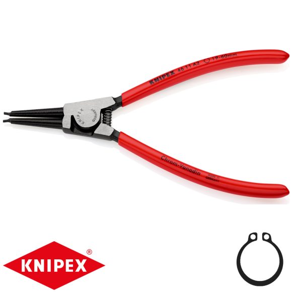 Knipex 46 11 A2 Seeger-gyűrű fogó (külső 19-60 mm, egyenes, 180 mm)