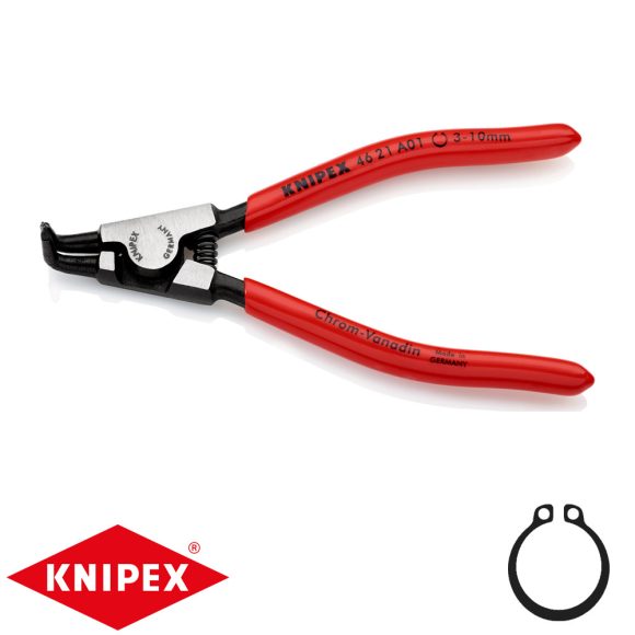 Knipex 46 21 A01 Seeger-gyűrű fogó (külső 3-10 mm, 90 fokos, 125 mm)