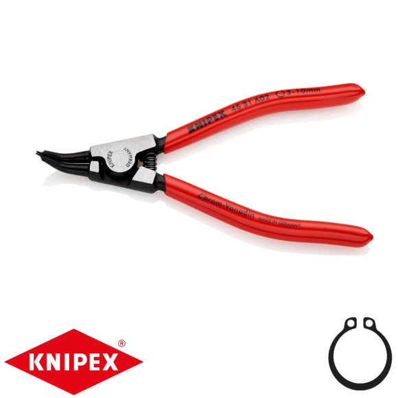 Knipex 46 31 A02 Seeger-gyűrű fogó (külső 3-10 mm, 45 fokos, 130 mm)