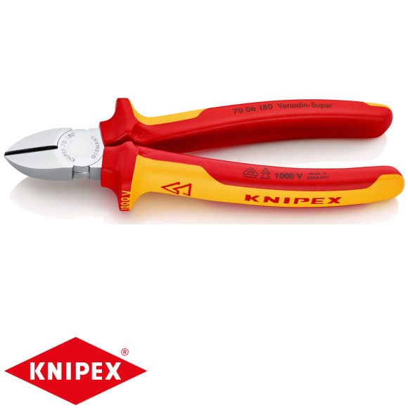 Knipex 70 06 180 oldalcsípő fogó (VDE, 180 mm)