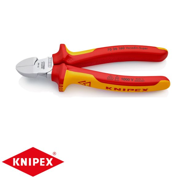 Knipex 70 26 160 oldalcsípő fogó (VDE, 160 mm)