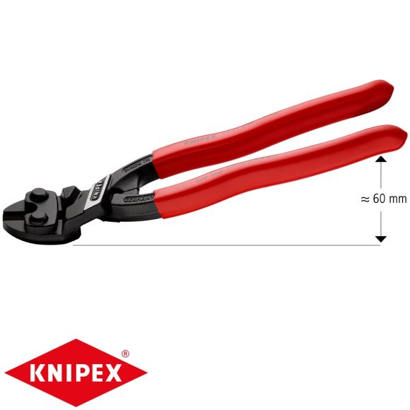 Knipex 71 21 200 CoBolt kompakt csapszegvágó fogó (20°-ban hajlított fej, 200 mm)