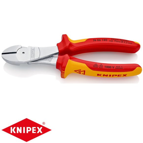 Knipex 74 06 180 erő oldalcsípő fogó (VDE, 180 mm)