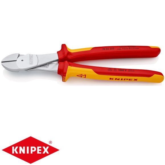 Knipex 74 06 250 erő oldalcsípő fogó (VDE, 250 mm)