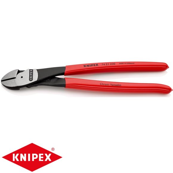 Knipex 74 21 250 erő oldalcsípő fogó (12°-ban hajlított fej, 250 mm)