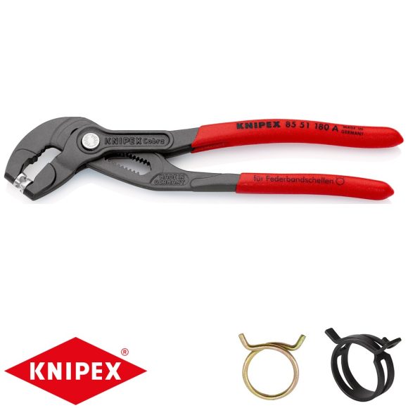 Knipex 85 51 180A rugós bilincs fogó (180 mm)