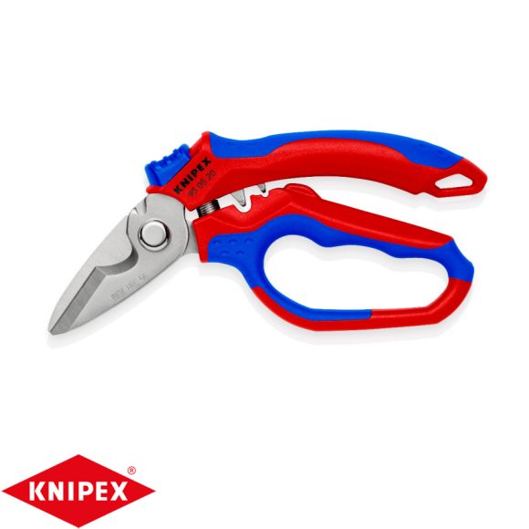 Knipex 95 05 20 hajlított villanyszerelő olló (160 mm)