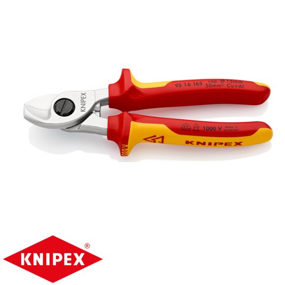 Knipex 95 16 165 kábelolló (VDE, 165 mm)