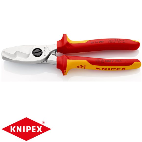 Knipex 95 16 200 kábelolló (VDE, 200 mm)