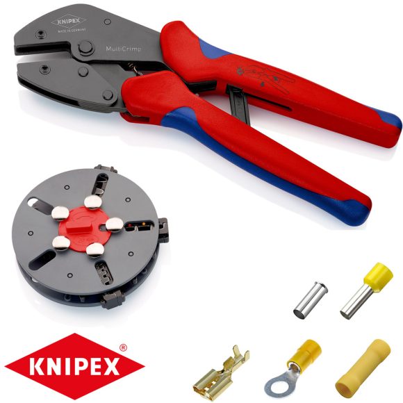 Knipex 97 33 01 krimpelő fogó cserélhető pofákkal (250 mm)