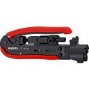 Knipex 97 40 20 kompressziós fogó (F, BNC, RCA csatlakozókhoz)