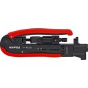Knipex 97 40 20 kompressziós fogó (F, BNC, RCA csatlakozókhoz)