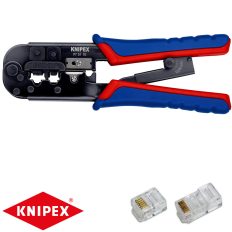   Knipex 97 51 10 krimpelő fogó Western dugókhoz (RJ11/12, RJ45 csatlakozókhoz)