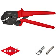   Knipex 97 52 23 krimpelő fogó szigeteletlen saruhoz, összekötőkhöz (16, 25 mm2) (250 mm)