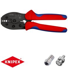   Knipex 97 52 50 krimpelő fogó (koax, BNC, TNC, (F) csatlakozó RG 58/174/188/316-hoz) (220 mm)