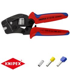   Knipex 97 53 09 önbeálló krimpelő fogó szigetelt és szigeteletlen érvéghüvelyhez (0,08-16 mm2) (190 mm)
