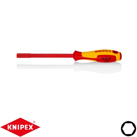 Knipex 98 03 04 szigetelt dugókulcs csavarhúzó CrVMo - 4x125 mm (VDE 1000V)