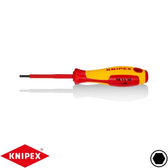 Knipex 98 13 30 szigetelt imbusz csavarhúzó CrVMo - 3x75 mm (VDE 1000V)