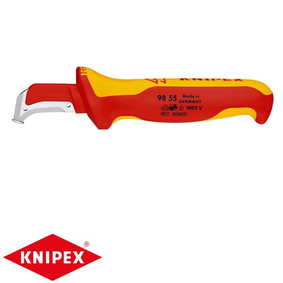 Knipex 98 55 kábelkés csúszósaruval (kampós, VDE, 190 mm)