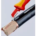 Knipex 98 55 kábelkés csúszósaruval (kampós, VDE, 190 mm)