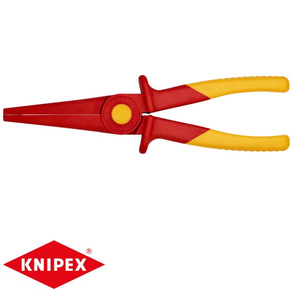 Knipex 98 62 02 műanyag félkerek csőrű markoló fogó (VDE, 220 mm)