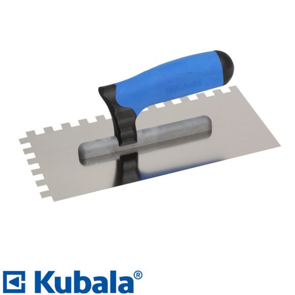 Kubala 0243 glettvas 270x130 mm - fogazott 8x8 mm (inox, 2K gumírozott nyél)