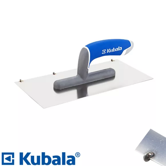 Kubala 0249 simító szigetelő masszákhoz 270x130 mm (inox, 3K gumírozott nyél)