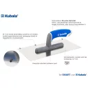 Kubala 0249 simító szigetelő masszákhoz 270x130 mm (inox, 3K gumírozott nyél)